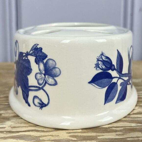 Vtg 1995 Portmeirion Harvest Blue Delft Toothbrush Holder Angharad Menna England - Picture 3 of 14